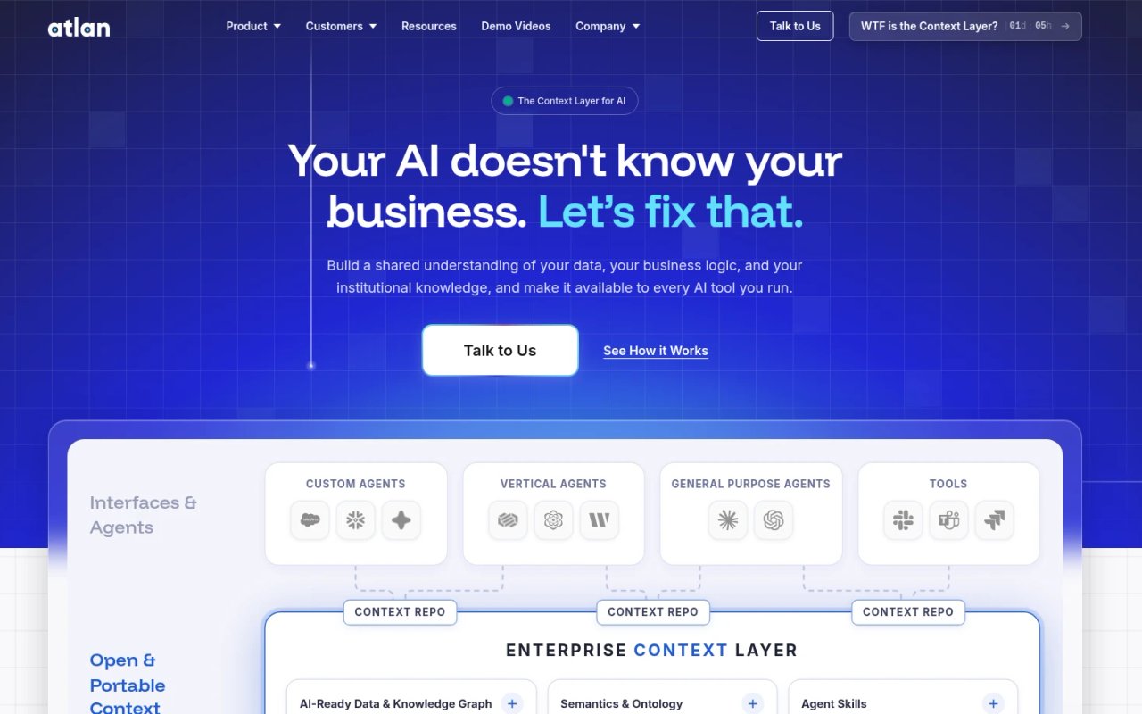 Atlan homepage